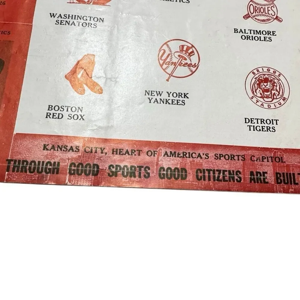 RARE 1959 THE AMERICAN SPORTS CASTER BASEBALL PROGRAM # 15 - The American League